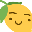 a picture of a lemon thinking